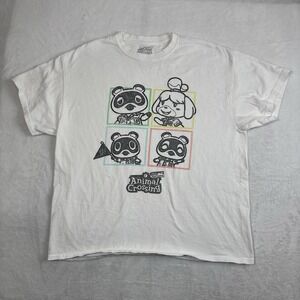 Nintendo Animal Crossing New Horizons White Short Sleeve Graphic Shirt Men's‎ XL